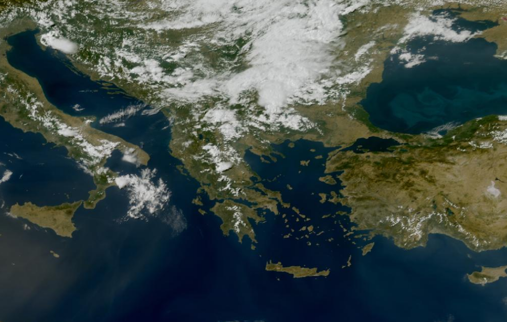 Τελευταία δορυφορική εικόνα νεφοκάλυψης