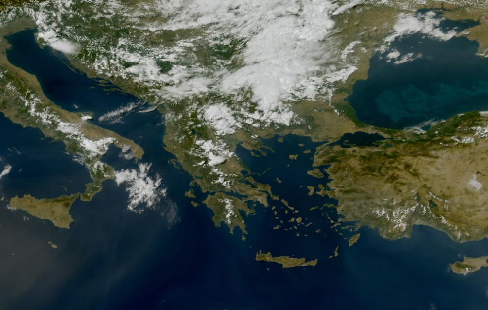 Τελευταία δορυφορική εικόνα νεφοκάλυψης