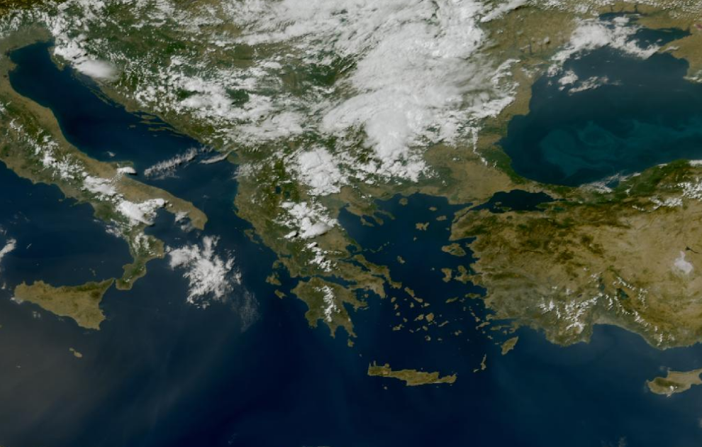 Τελευταία δορυφορική εικόνα νεφοκάλυψης
