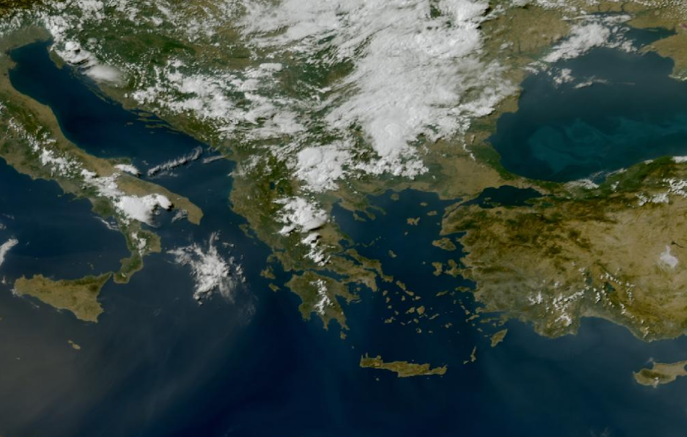 Τελευταία δορυφορική εικόνα νεφοκάλυψης