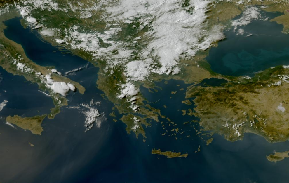 Τελευταία δορυφορική εικόνα νεφοκάλυψης