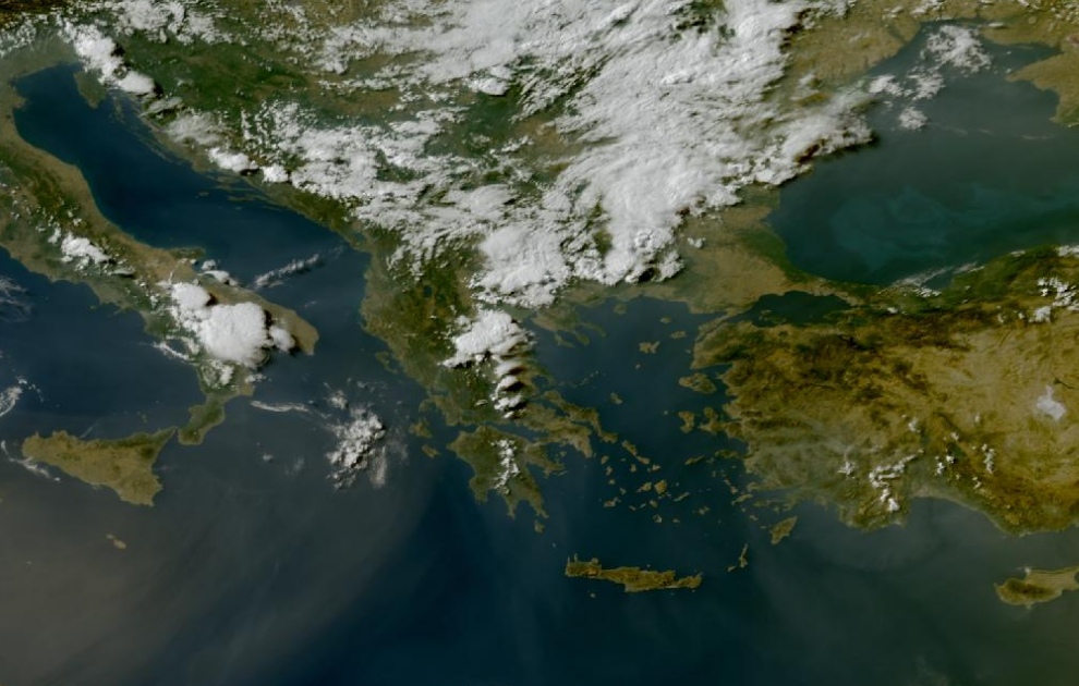 Τελευταία δορυφορική εικόνα νεφοκάλυψης
