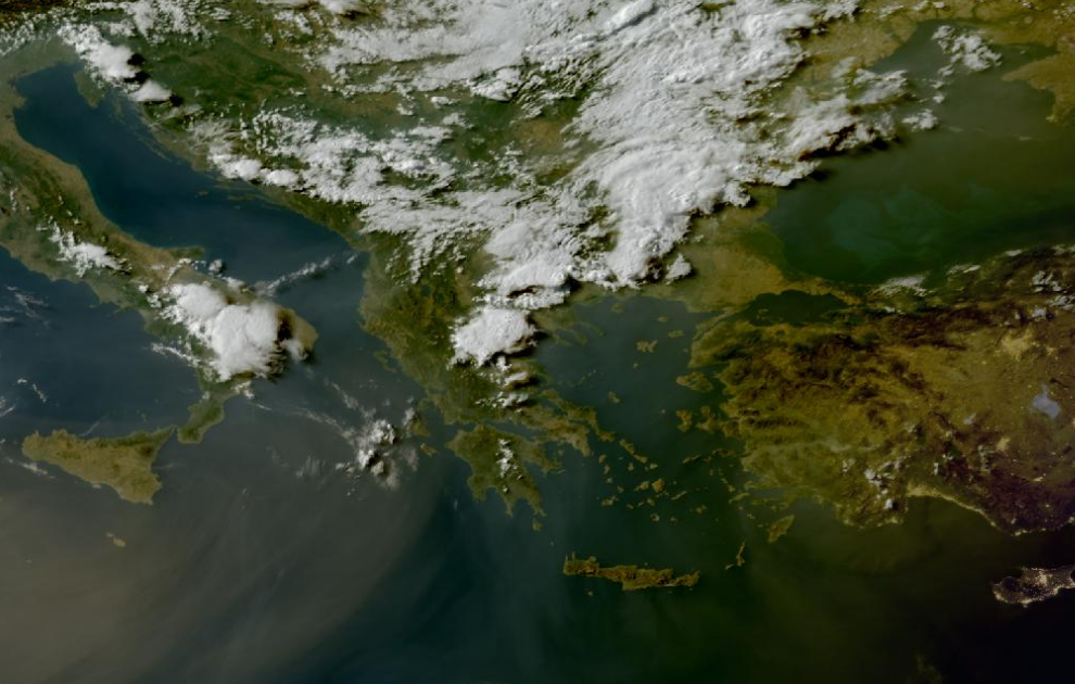 Τελευταία δορυφορική εικόνα νεφοκάλυψης