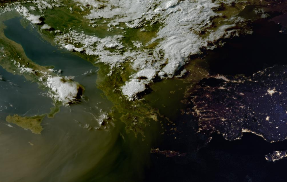 Τελευταία δορυφορική εικόνα νεφοκάλυψης