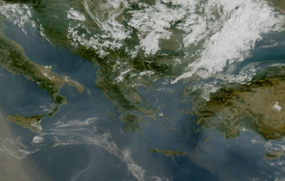 Τελευταία δορυφορική εικόνα νεφοκάλυψης