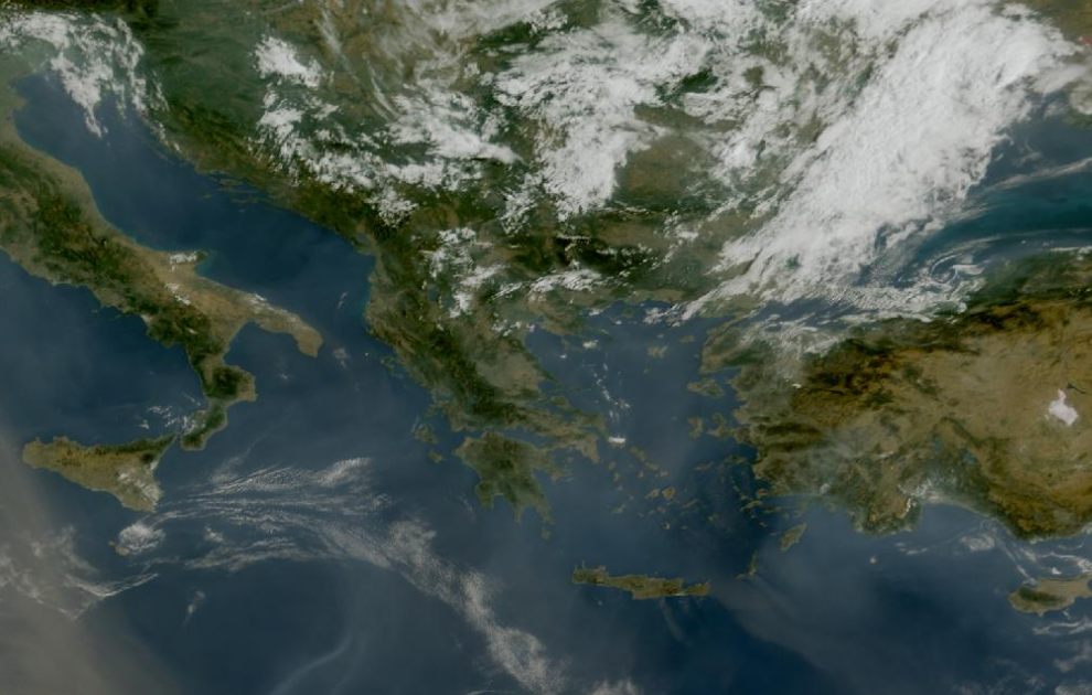 Τελευταία δορυφορική εικόνα νεφοκάλυψης