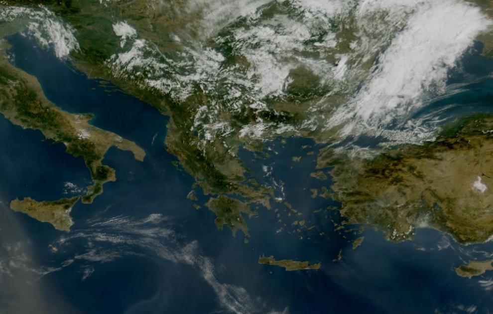 Τελευταία δορυφορική εικόνα νεφοκάλυψης