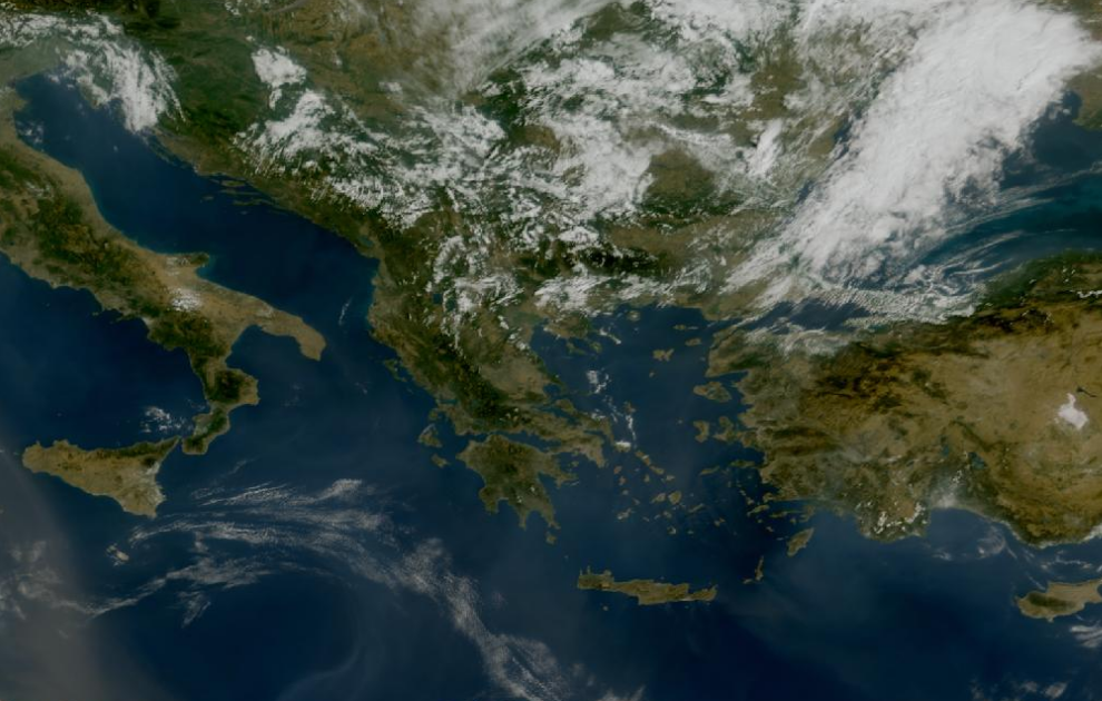 Τελευταία δορυφορική εικόνα νεφοκάλυψης