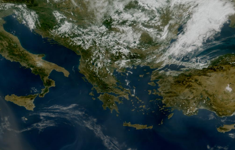 Τελευταία δορυφορική εικόνα νεφοκάλυψης