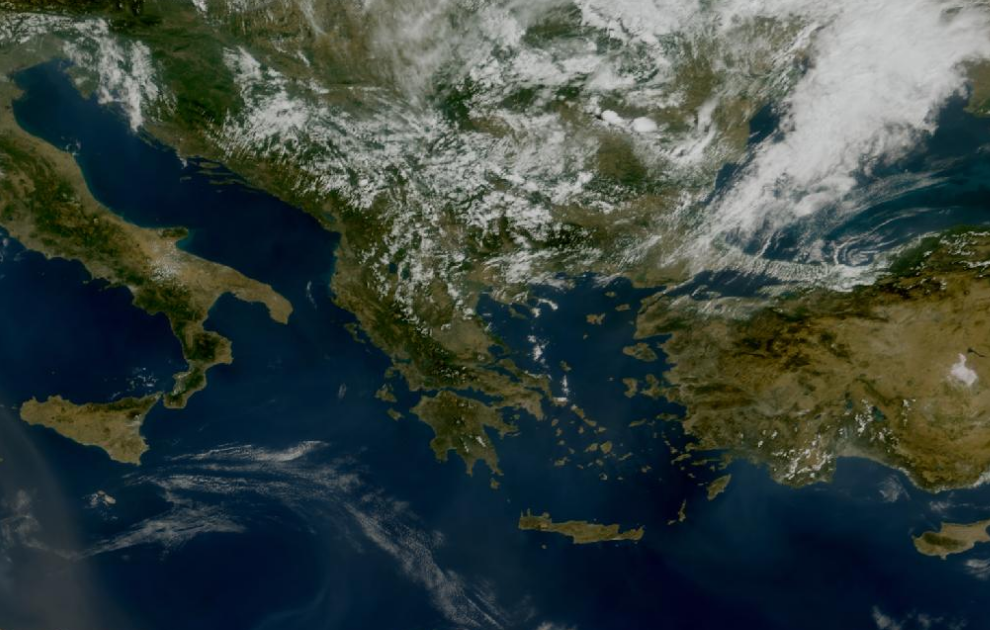 Τελευταία δορυφορική εικόνα νεφοκάλυψης