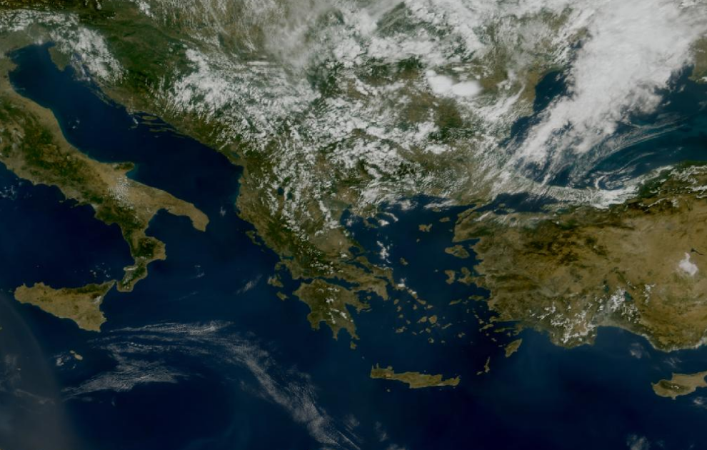 Τελευταία δορυφορική εικόνα νεφοκάλυψης