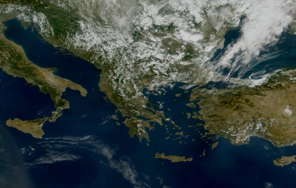 Τελευταία δορυφορική εικόνα νεφοκάλυψης