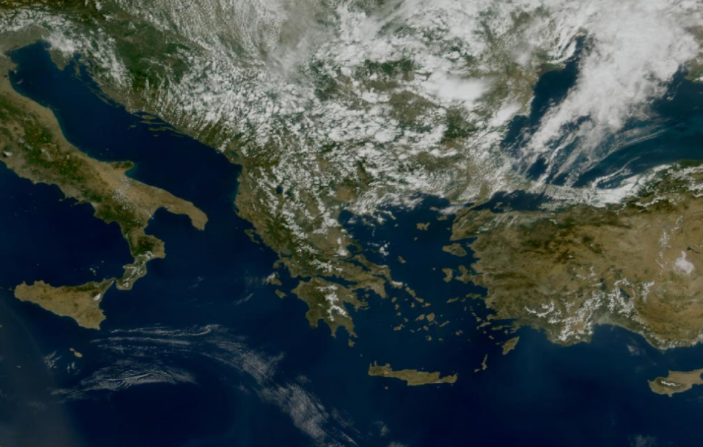 Τελευταία δορυφορική εικόνα νεφοκάλυψης