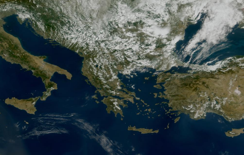 Τελευταία δορυφορική εικόνα νεφοκάλυψης
