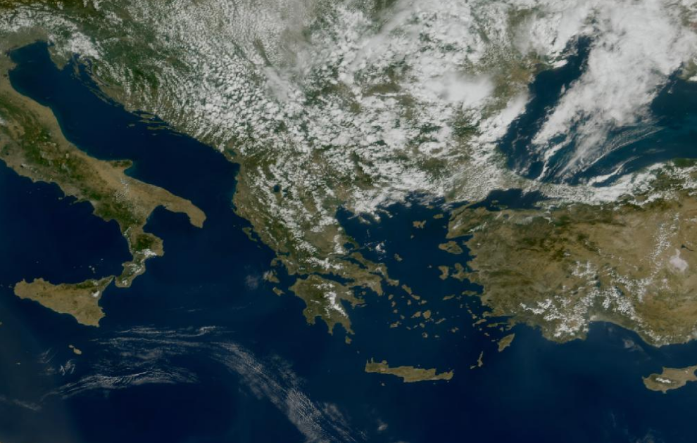 Τελευταία δορυφορική εικόνα νεφοκάλυψης