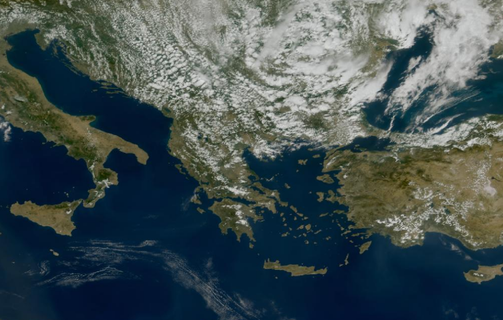 Τελευταία δορυφορική εικόνα νεφοκάλυψης