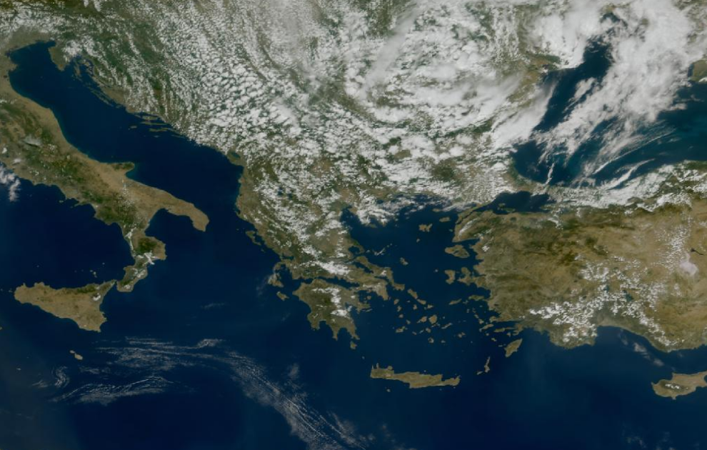 Τελευταία δορυφορική εικόνα νεφοκάλυψης
