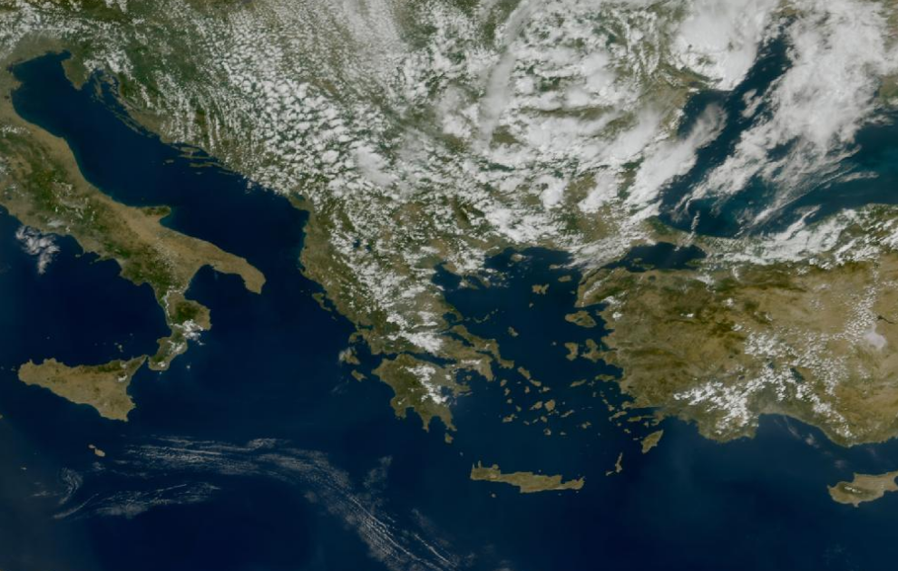 Τελευταία δορυφορική εικόνα νεφοκάλυψης