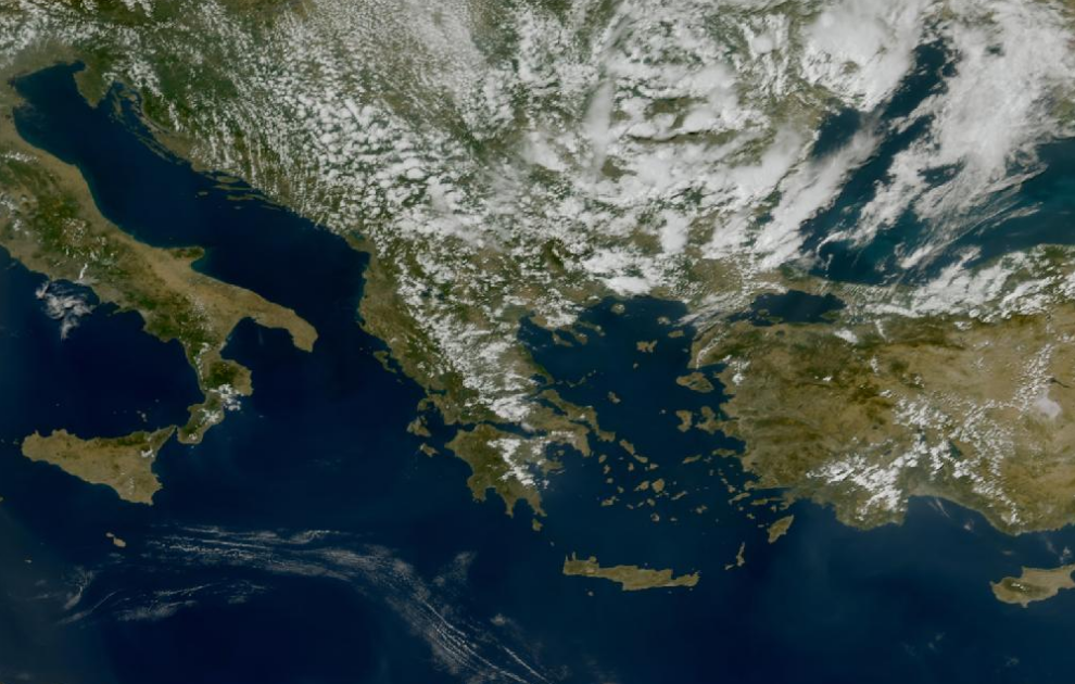 Τελευταία δορυφορική εικόνα νεφοκάλυψης