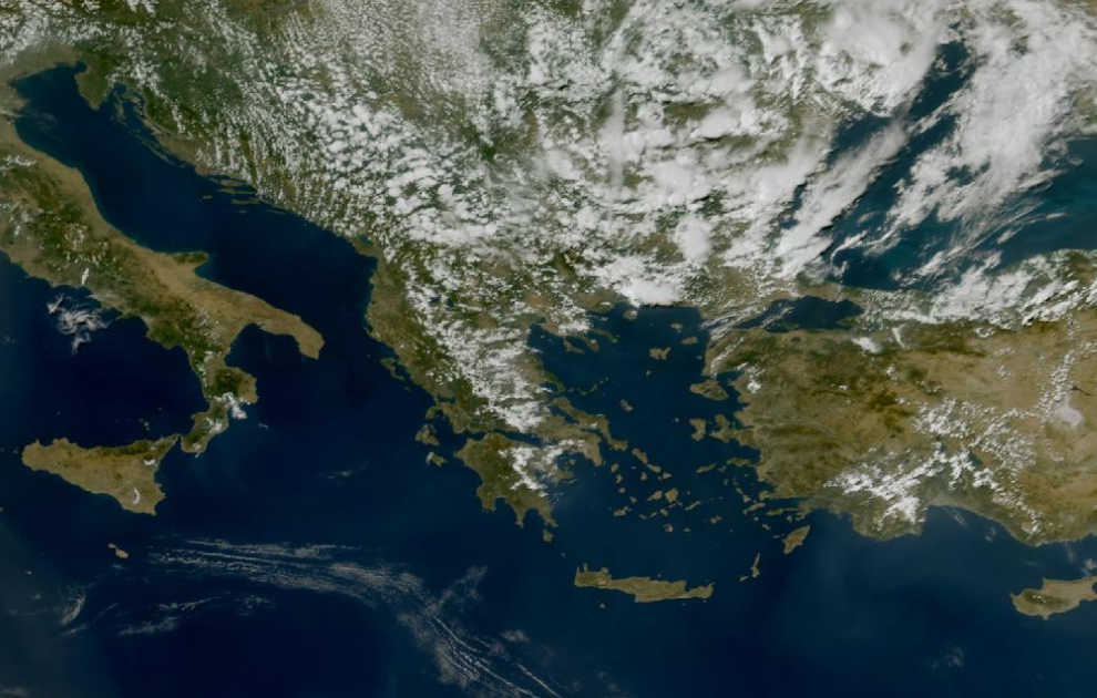 Τελευταία δορυφορική εικόνα νεφοκάλυψης