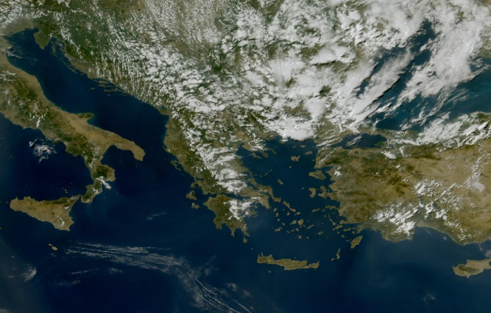 Τελευταία δορυφορική εικόνα νεφοκάλυψης