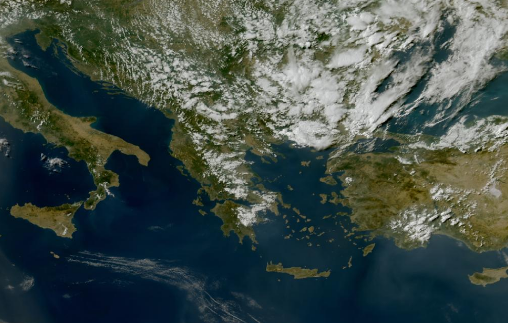 Τελευταία δορυφορική εικόνα νεφοκάλυψης