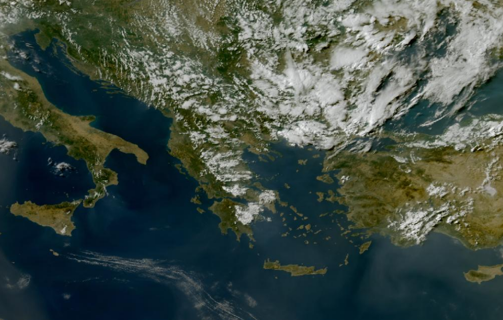 Τελευταία δορυφορική εικόνα νεφοκάλυψης