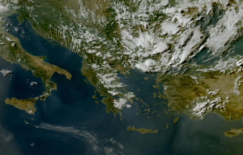 Τελευταία δορυφορική εικόνα νεφοκάλυψης