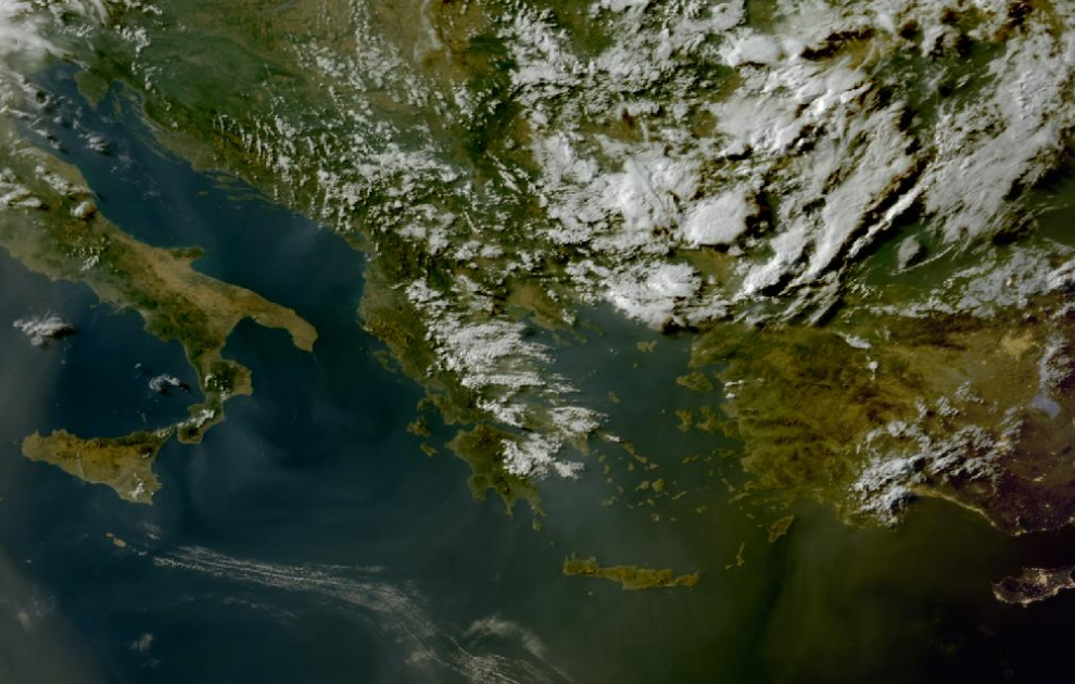 Τελευταία δορυφορική εικόνα νεφοκάλυψης