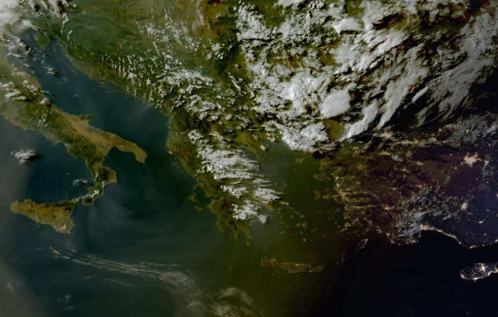 Τελευταία δορυφορική εικόνα νεφοκάλυψης