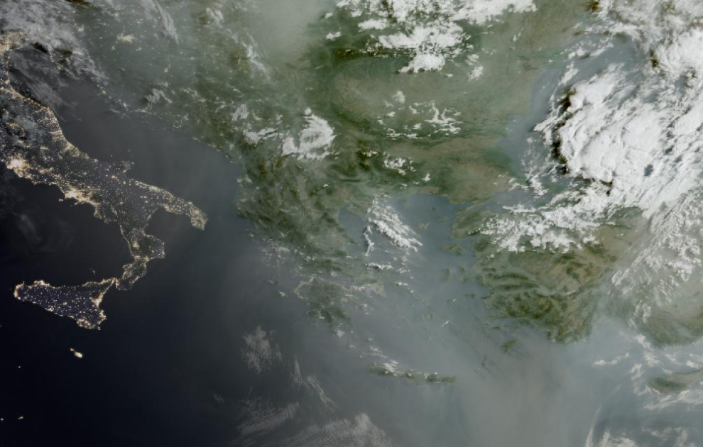 Τελευταία δορυφορική εικόνα νεφοκάλυψης