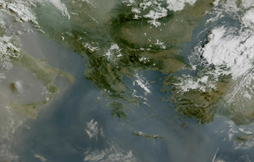 Τελευταία δορυφορική εικόνα νεφοκάλυψης