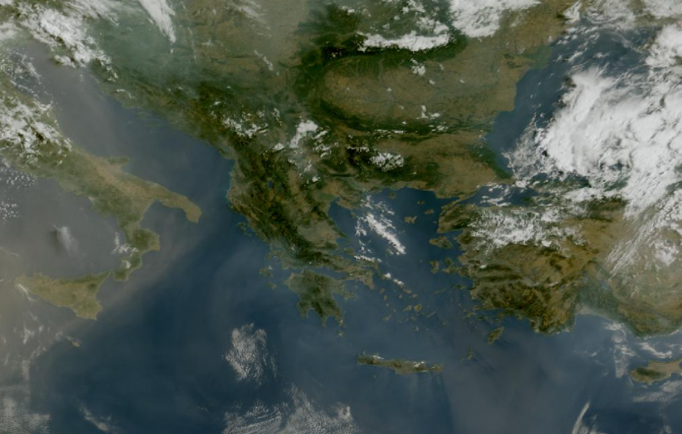 Τελευταία δορυφορική εικόνα νεφοκάλυψης