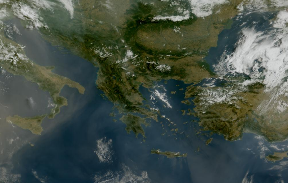 Τελευταία δορυφορική εικόνα νεφοκάλυψης