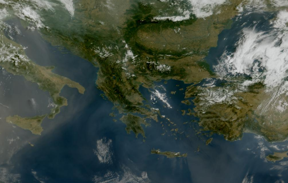 Τελευταία δορυφορική εικόνα νεφοκάλυψης