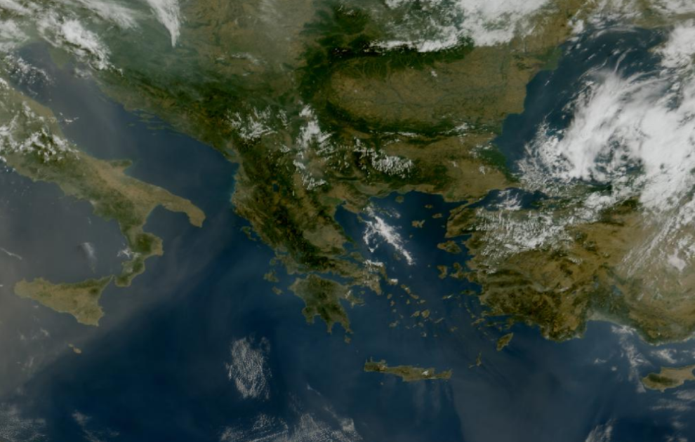Τελευταία δορυφορική εικόνα νεφοκάλυψης