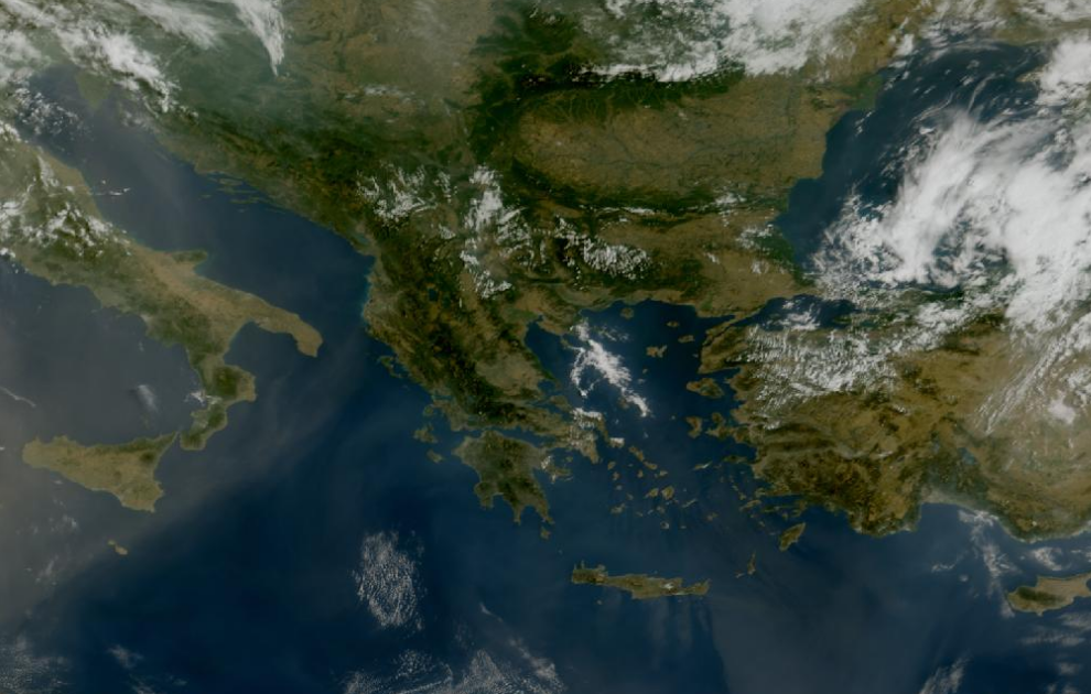 Τελευταία δορυφορική εικόνα νεφοκάλυψης