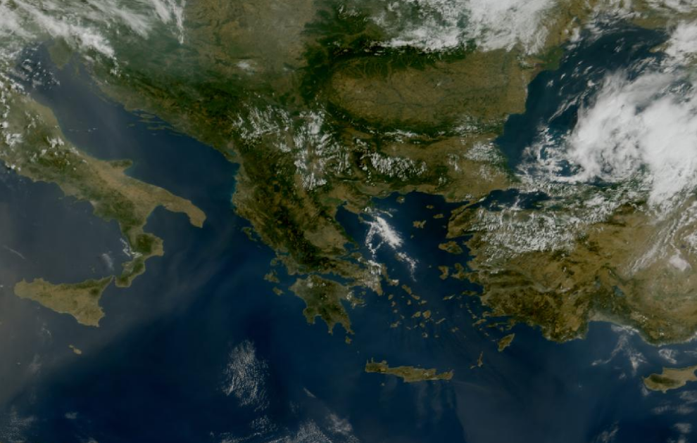 Τελευταία δορυφορική εικόνα νεφοκάλυψης