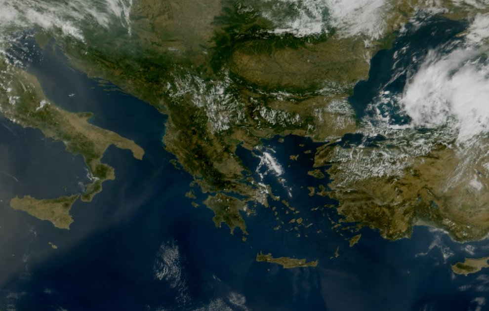 Τελευταία δορυφορική εικόνα νεφοκάλυψης