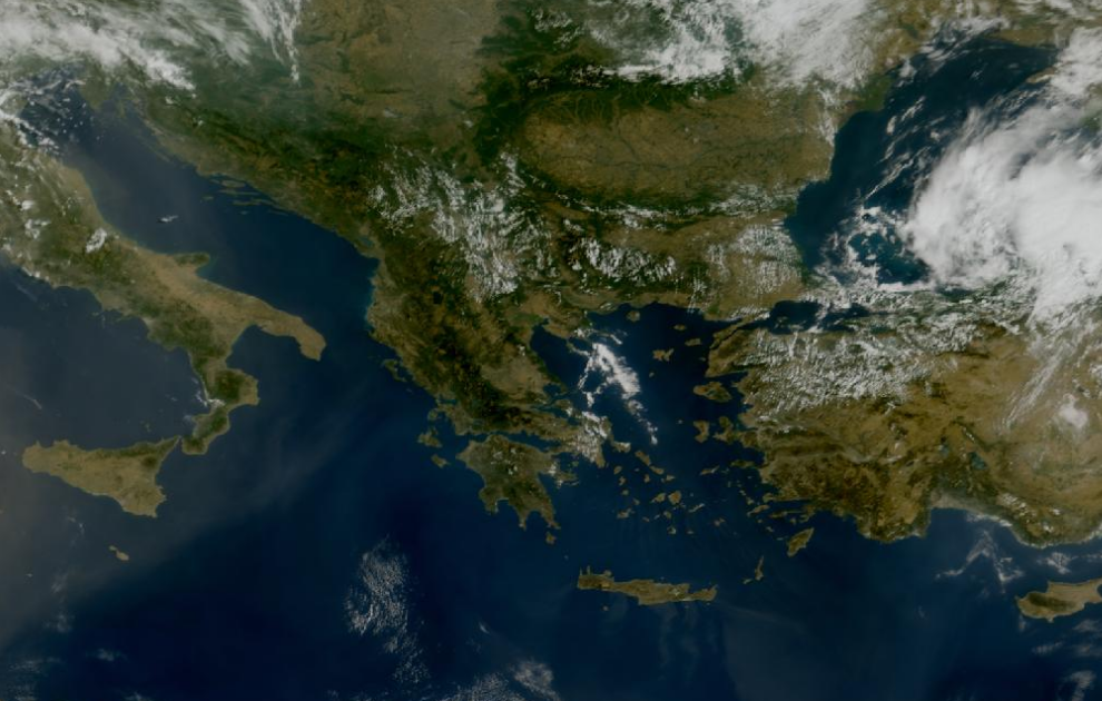 Τελευταία δορυφορική εικόνα νεφοκάλυψης