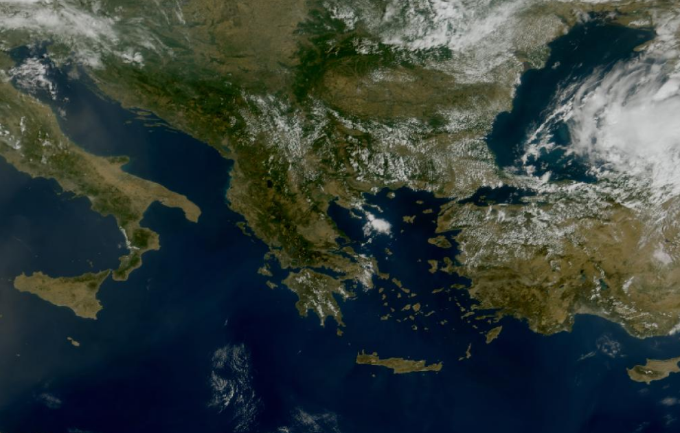 Τελευταία δορυφορική εικόνα νεφοκάλυψης