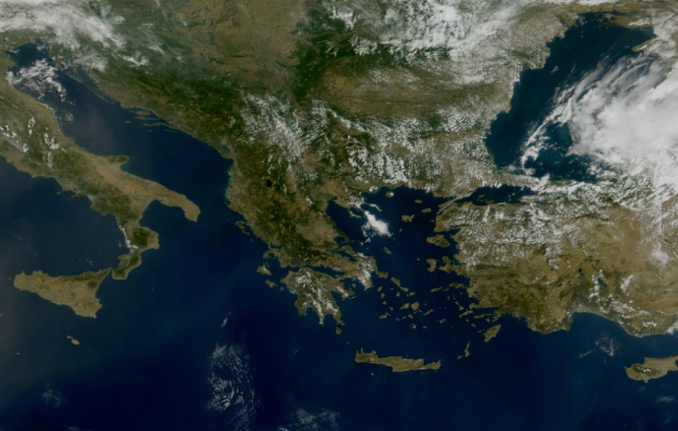 Τελευταία δορυφορική εικόνα νεφοκάλυψης