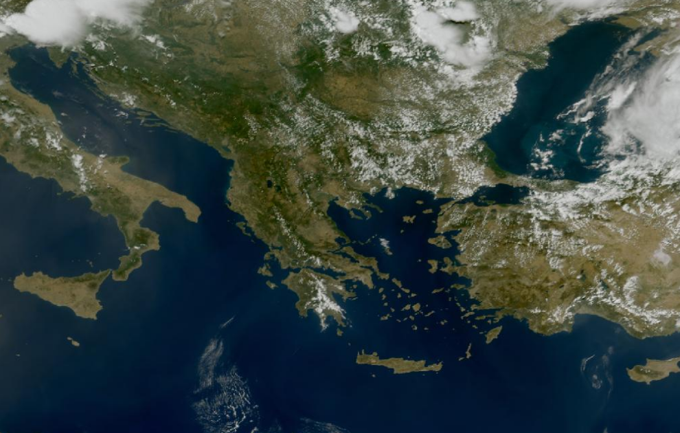 Τελευταία δορυφορική εικόνα νεφοκάλυψης