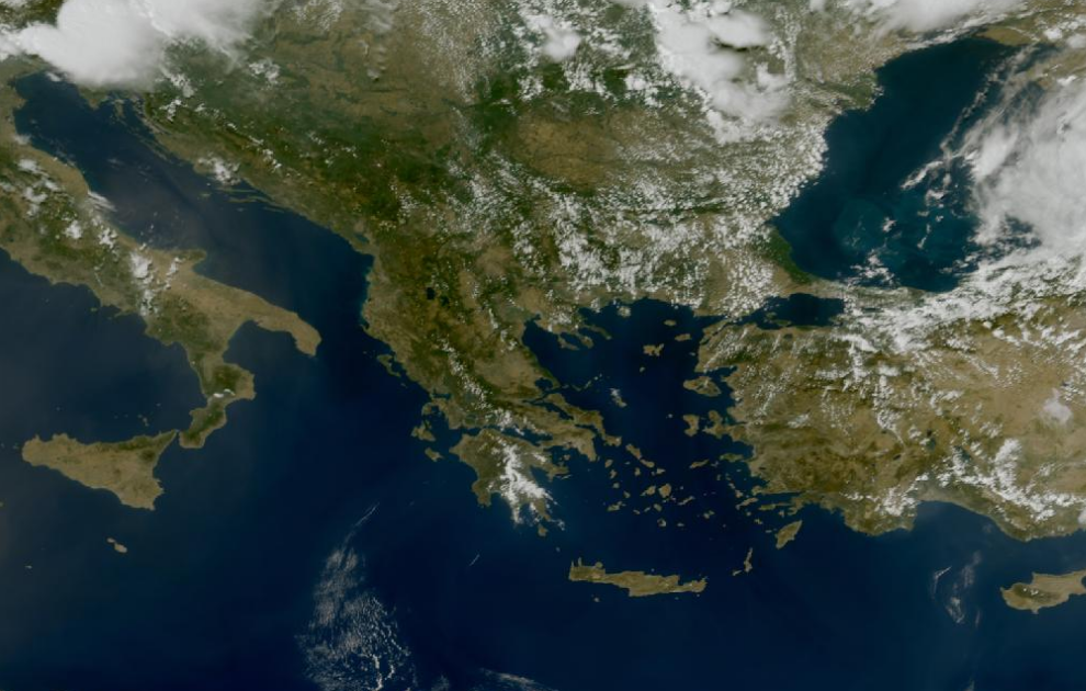 Τελευταία δορυφορική εικόνα νεφοκάλυψης