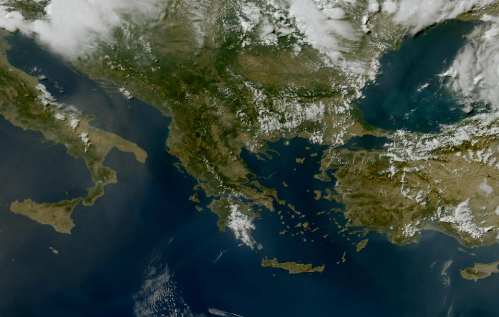 Τελευταία δορυφορική εικόνα νεφοκάλυψης