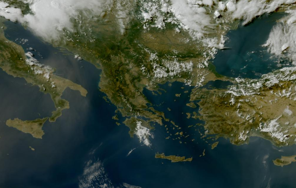 Τελευταία δορυφορική εικόνα νεφοκάλυψης