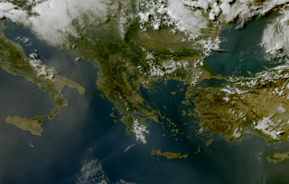 Τελευταία δορυφορική εικόνα νεφοκάλυψης
