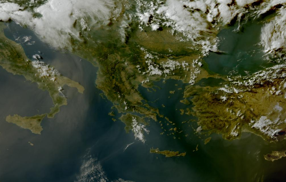 Τελευταία δορυφορική εικόνα νεφοκάλυψης