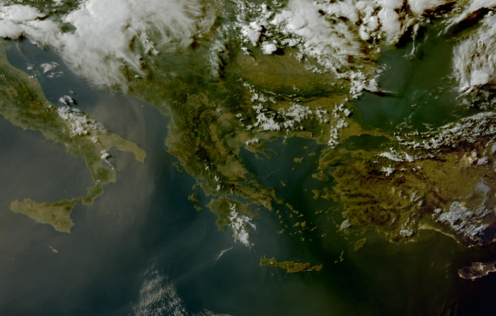 Τελευταία δορυφορική εικόνα νεφοκάλυψης