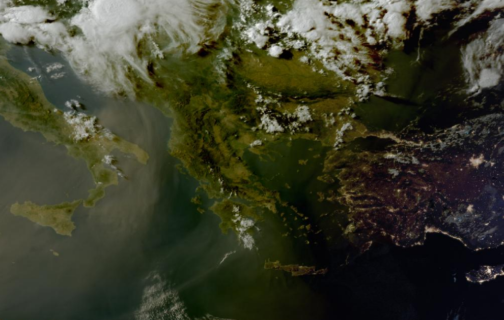 Τελευταία δορυφορική εικόνα νεφοκάλυψης